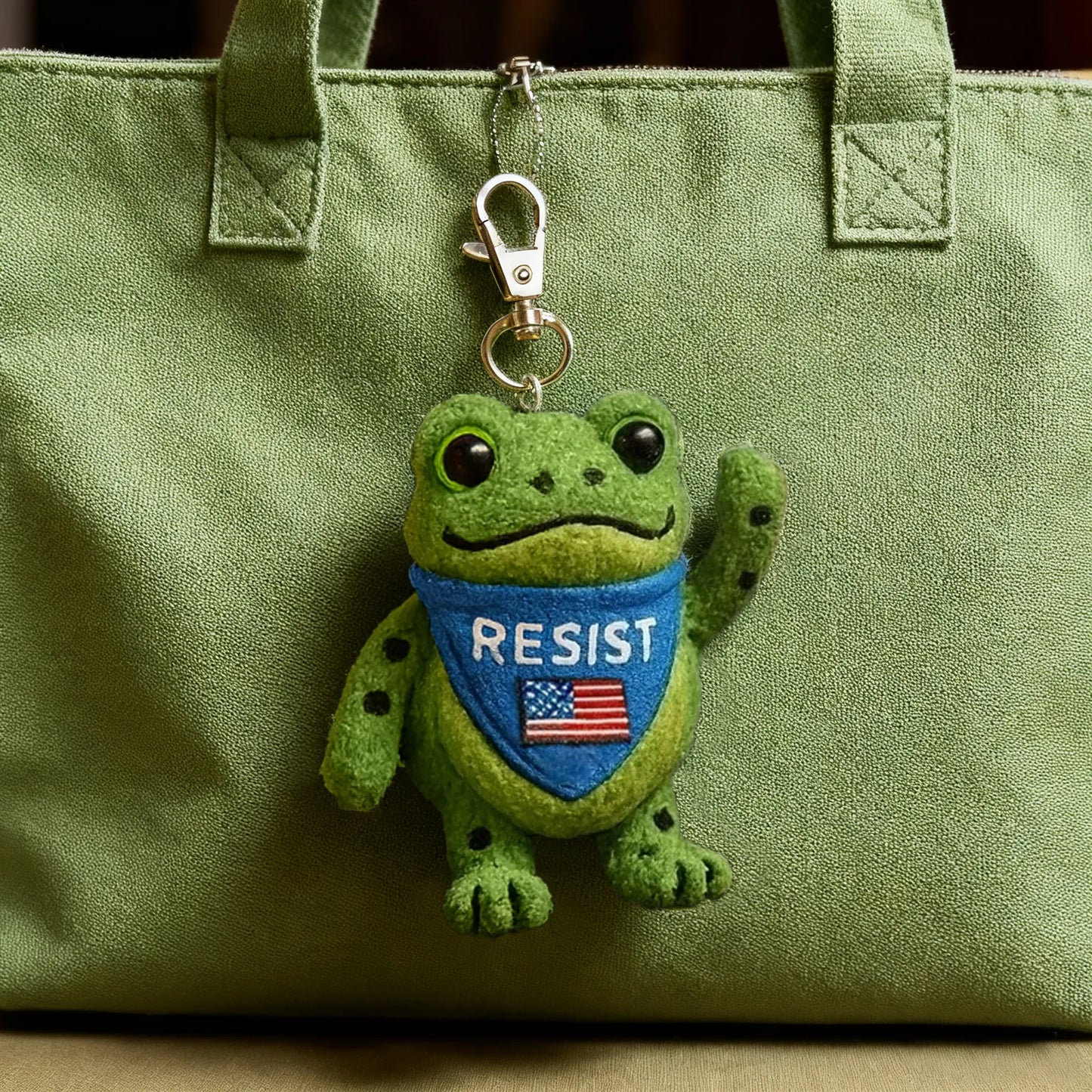 🐸 Portland Frog Reminder Keychain 💪