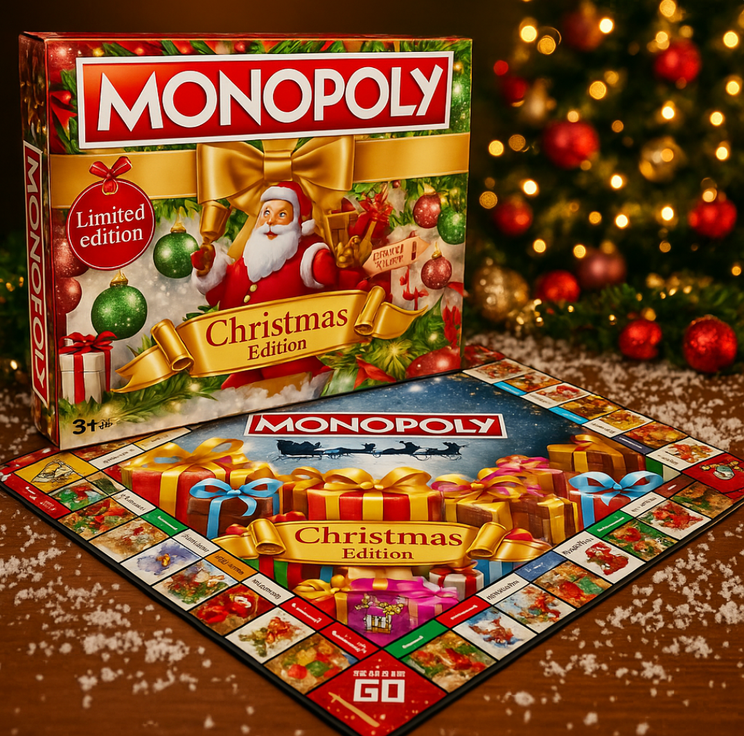 🎁🎄Monopoly Christmas Edition– Limited Holiday Collector’s Board Game (Family Christmas Gift)