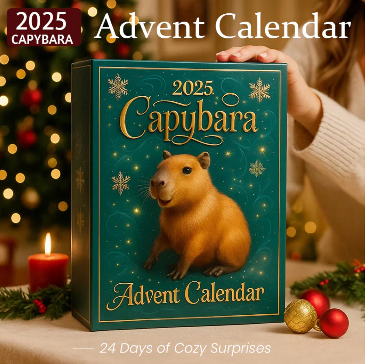 🐾 2025 Capybara Advent Calendar – 24 Days of Cozy Surprises! 🎁