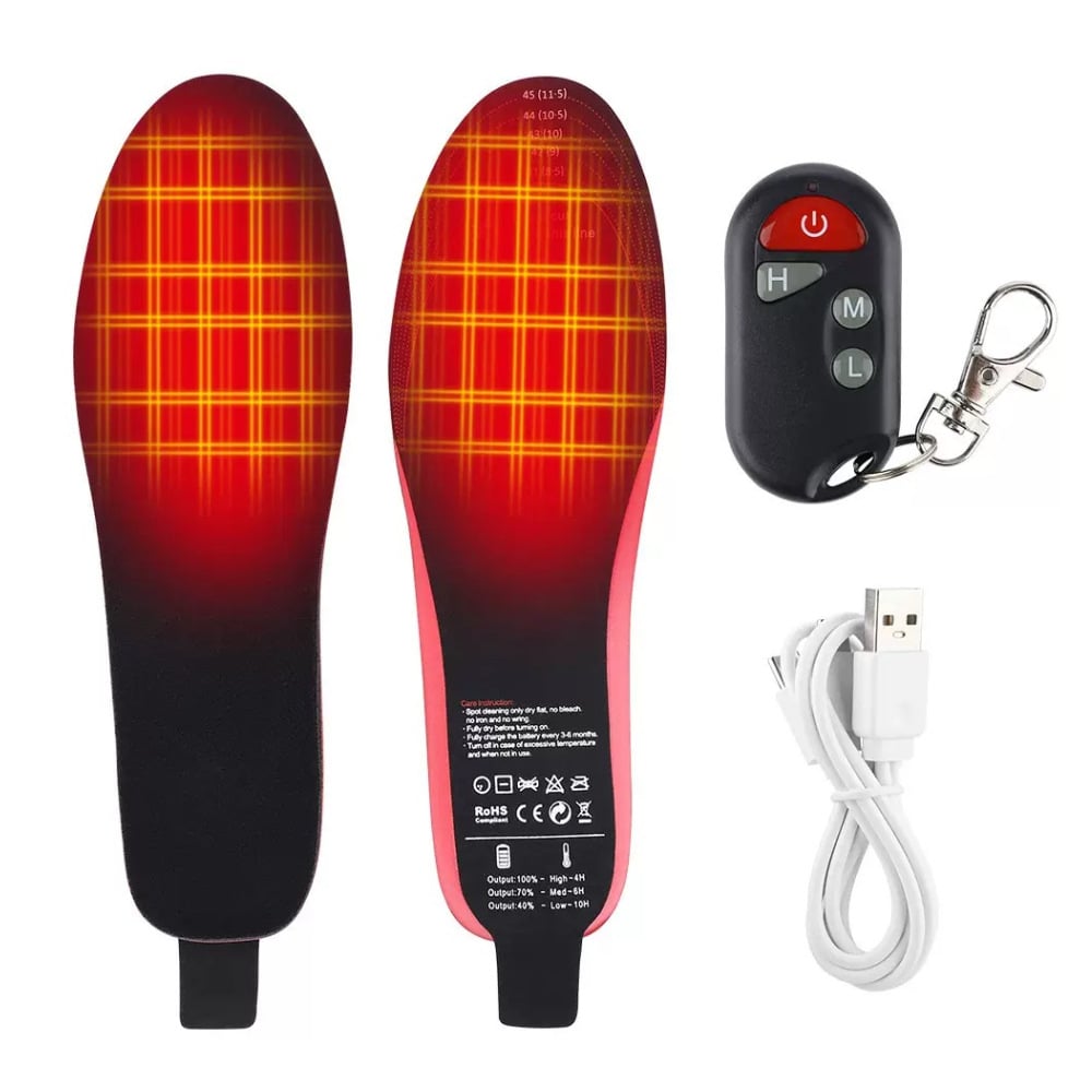 Heated Insoles with Remote Control 3 Heat Settings