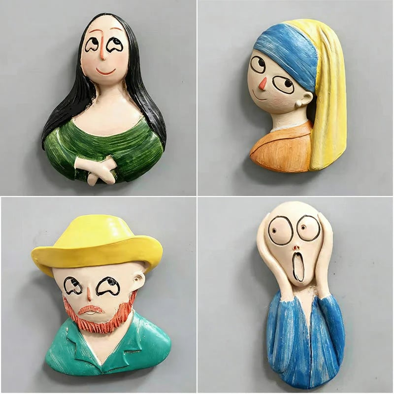 🎨 3D Fridge Magnets Featuring World-Famous Paintings 🖼️✨