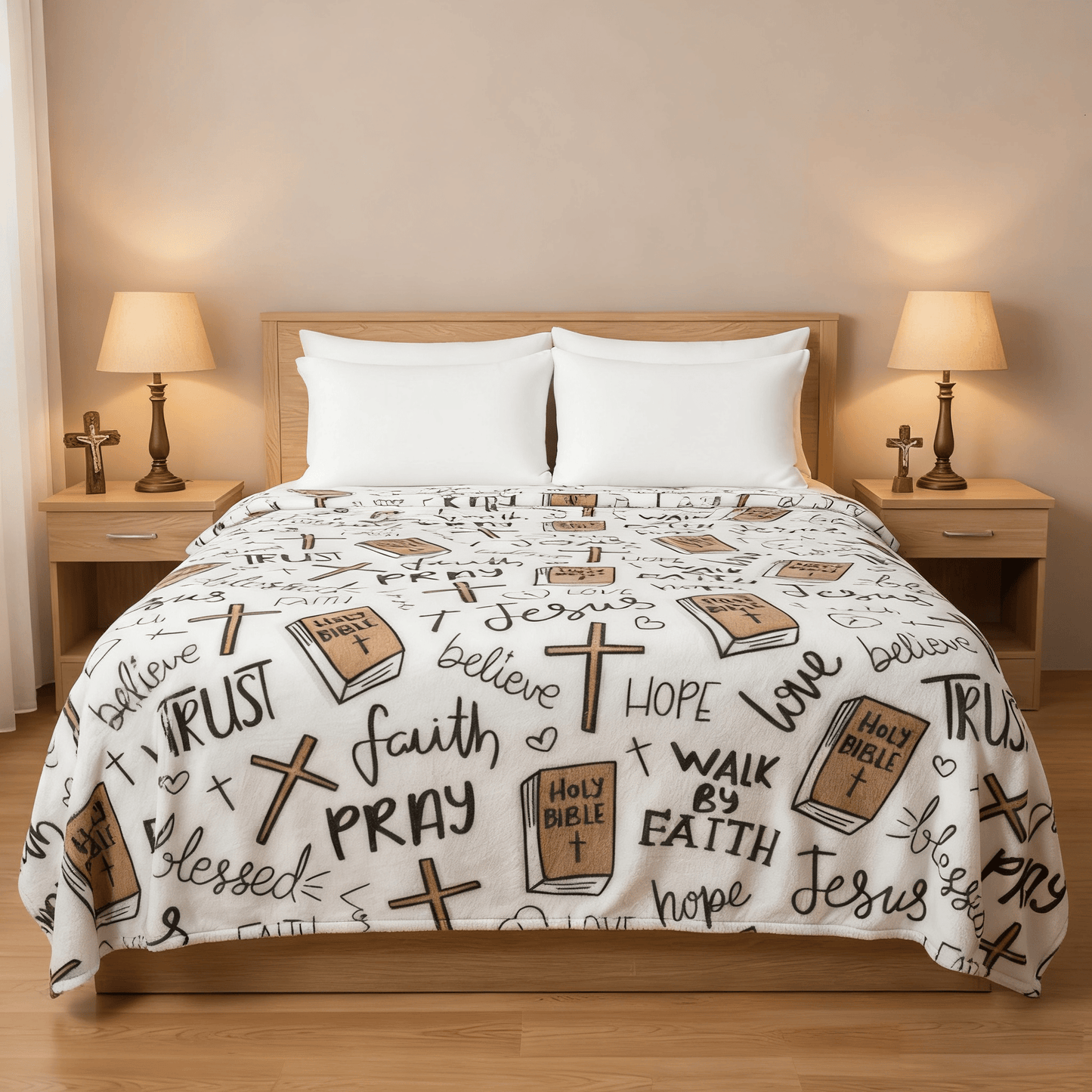 ✝️Super Soft Christian Bible Jesus Throw Blanket