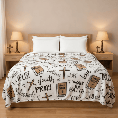 ✝️Super Soft Christian Bible Jesus Throw Blanket