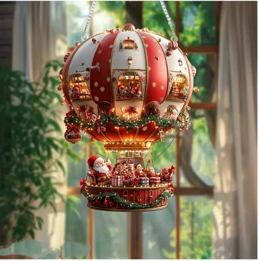 🎈2D Acrylic Christmas Hot Air Balloon Decoration💋