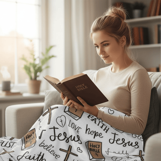 ✝️Super Soft Christian Bible Jesus Throw Blanket