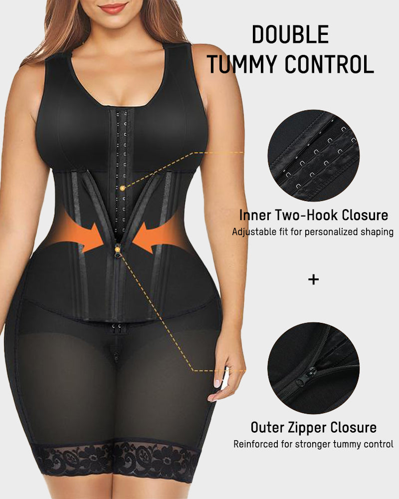 Double Tummy Control Full Body Shapewear