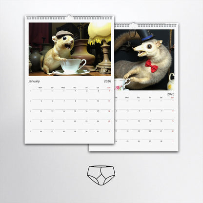 2026 Bad Taxidermy Wall Calendar – Weird, Gross & Hilariously Awful Taxidermy
