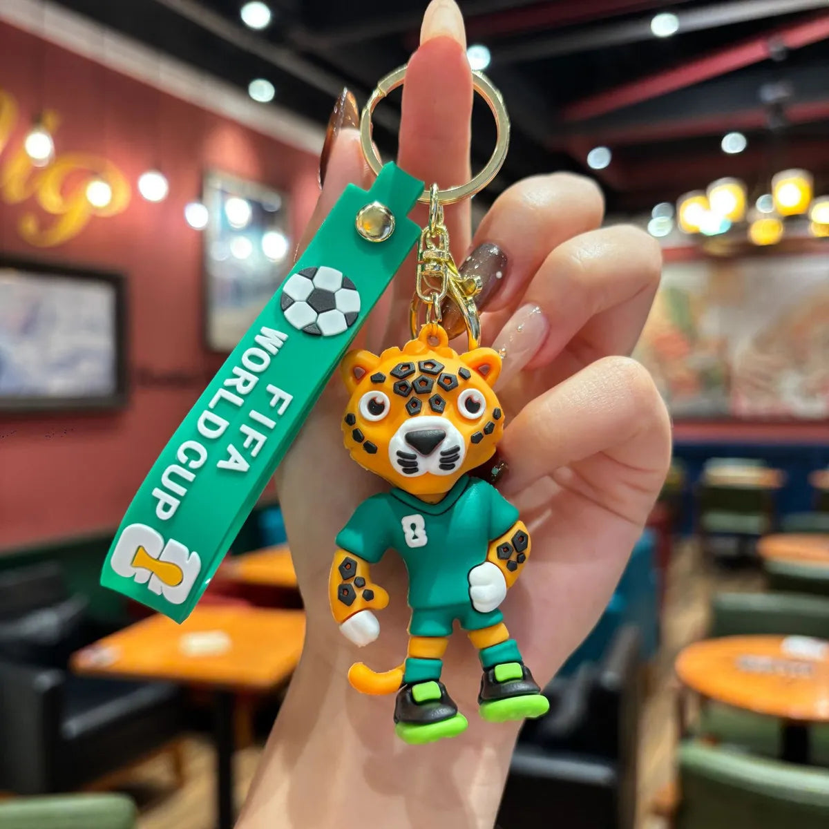 2026 World Cup keychain cartoon mascot pendant fan merchandise car decoration
