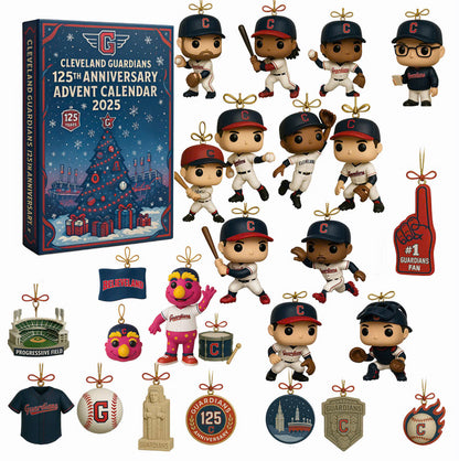 Cleveland Guardians Advent Calendar 2025 125TH ANNIVERSARY Christmas Gift, Christmas Idea