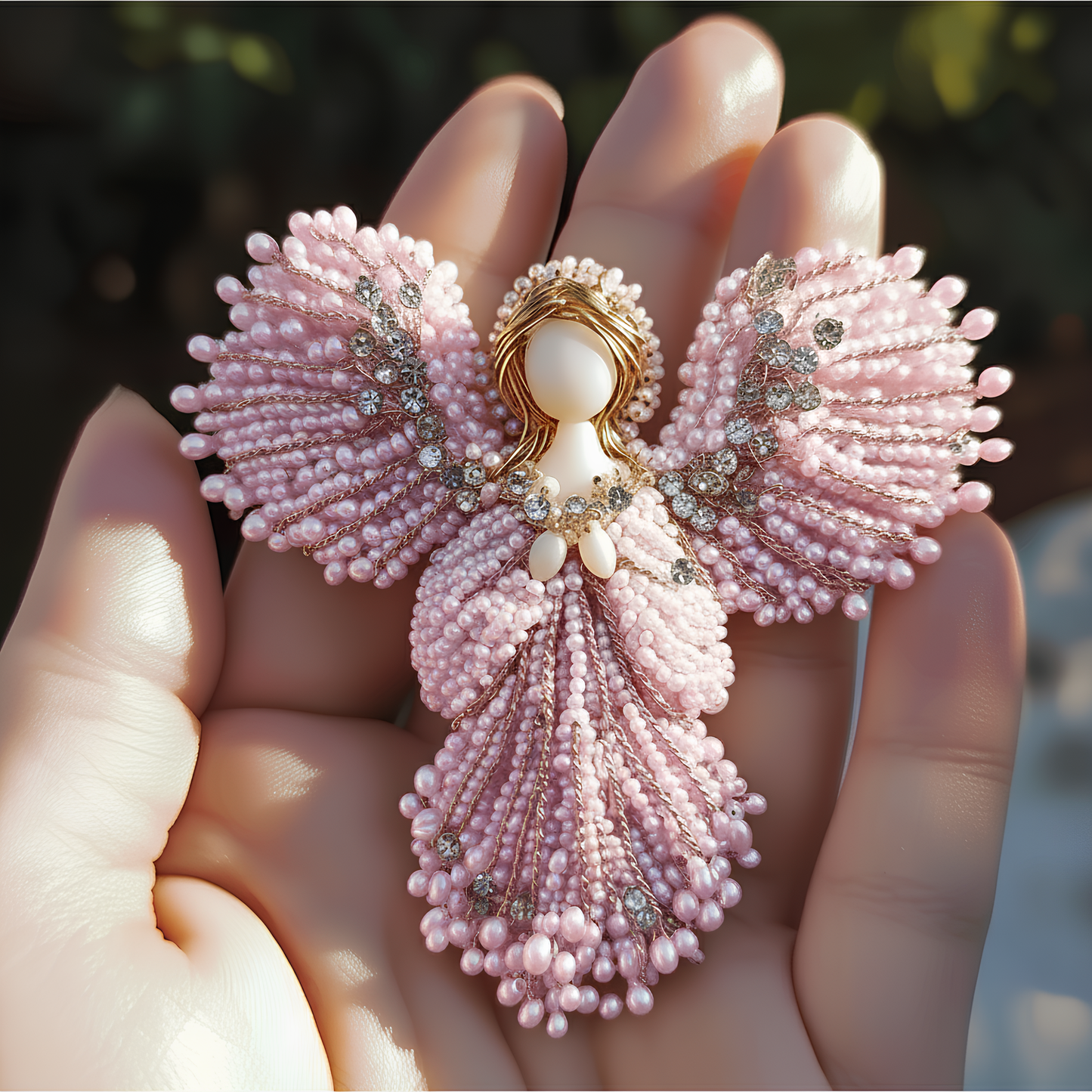 LAST DAY 50% OFF💖Handmade Pearl Angel Brooch