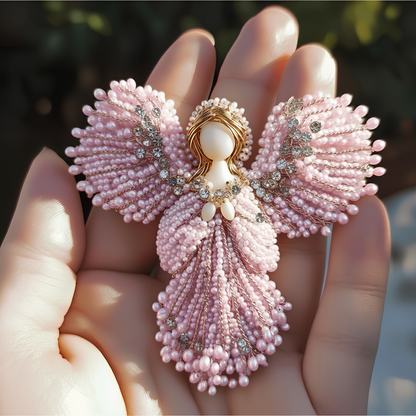LAST DAY 50% OFF💖Handmade Pearl Angel Brooch