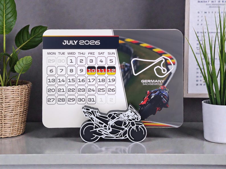 MotoGP 2026 Calendar | MotoGP Race Schedule | Motorsport Gift For Motorcycle Fan | MotoGP Desktop Calendar | Christmas Stocking Stuffer