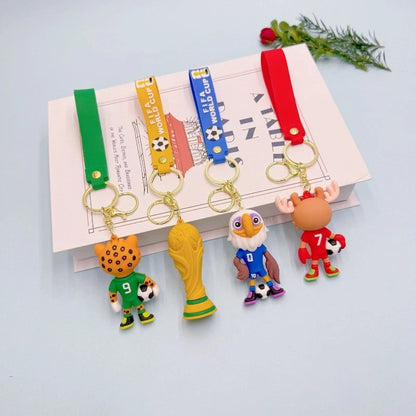 2026 World Cup keychain cartoon mascot pendant fan merchandise car decoration