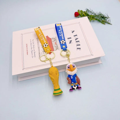 2026 World Cup keychain cartoon mascot pendant fan merchandise car decoration